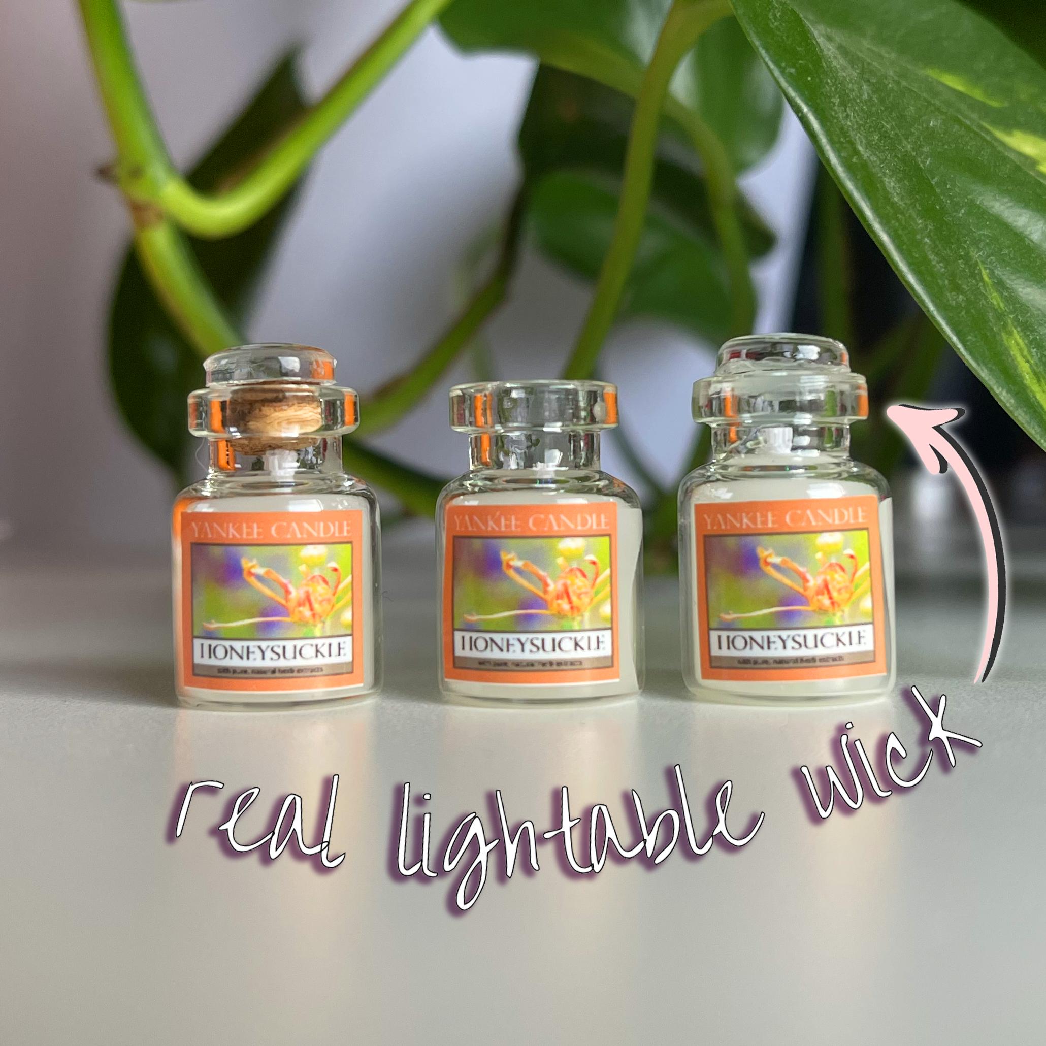 Miniature Scented Candles – Honeysuckle, Rose & Peony, Lavender (1:12 Scale)