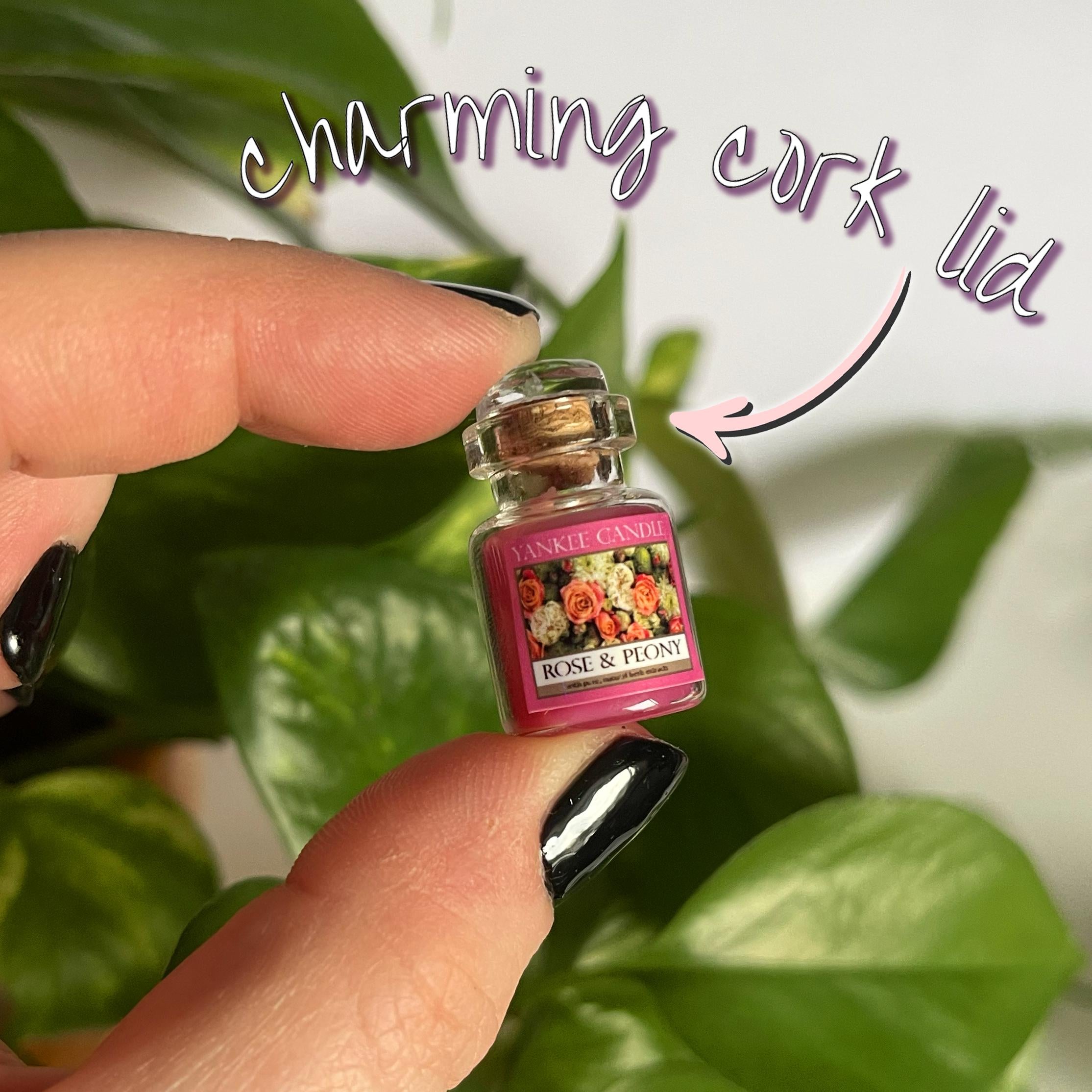 Miniature Scented Candle w/Lid - Rose and Peony